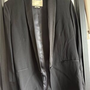 L'AGENCE Black Sport Coat with Shawl Collar